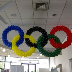 creazione di palloni con simbolo delle olimpiadi