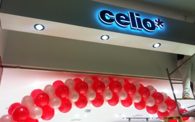Palloncini personalizzati al Centro Commerciale “Nave de Vero” inaugurazione Celio Pret-a-porter