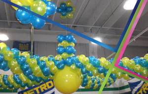 allestimento metro palloncini personalizzati