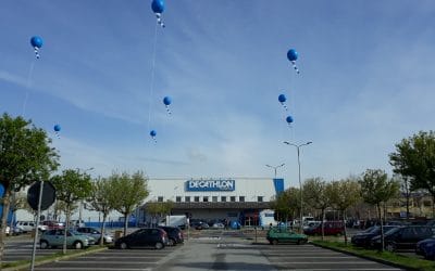 Palloncini per nuova apertura Decathlon a Grugliasco