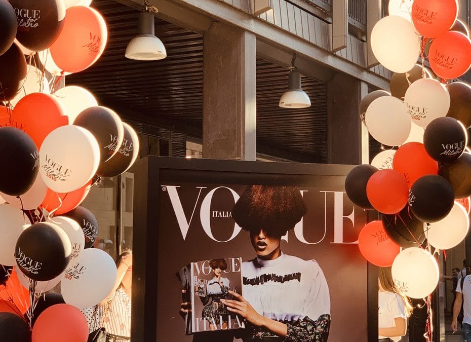 Palloncini e Street Marketing: Evento Vogue a Milano